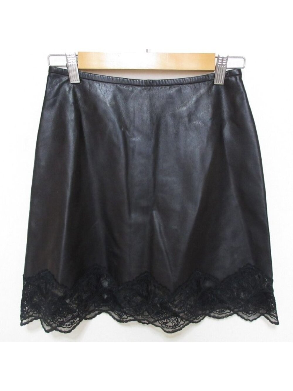 Louis Vuitton Lambskin Silk Lace Combo Mini Skirt Black Spring Summer Fall 34